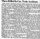 Killed in Auto Accident-The Danville Register November 23, 1965