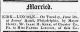 Marriage Announcement Cecil Whig 6/16/1860