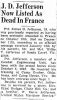 Obituary James D. Jefferson Danville, Virginia- The Bee Jan 24,1945