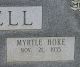 Headstone Myrtle Hoke