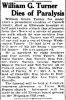 William Green Turner Obituary