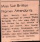 Sue Britton Wedding Newspaper Article 