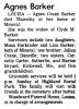 Agnes Crane Barker-Obit