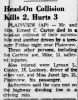 Ernest Carlton Carter-Death Notice