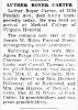 Luther Royer Carter-Obit
