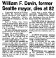 William F Devin-Obit