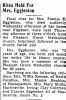 Fannie E Eggleston-Obit