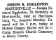 Joseph Richard Eggleston-Death Notice