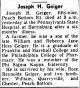 Joseph H Geiger-Obit