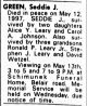 Seddie J Green-Obit