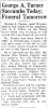 Obituary for George A. Turner