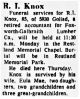 Rollin Irvine Knox-Obit