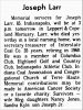 Joseph A Larr-Obit