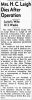 Nancey Watson Leigh-Obit