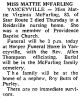 Mattie Virginia McFarling-Obit