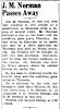 James M Norman-Obit