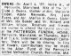 Obit, The News Journal 4/7/1971