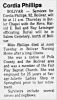 Cordia Phillips-Obit