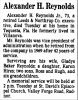 Alexander H Reynolds Jr.-Obit