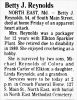 Betty Jean Reynolds-Obit