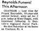 Frank W Reynolds-Funeral Service