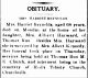 Obit. The Aegis 1/21/1910
