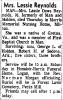 Lessie Dews Reynolds-Obit