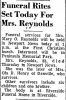 Mary Olive Aaron Reynolds-Funeral Service