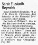 Sarah Elizabeth Reynolds-Obit