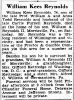 William Keese Reynolds-Obit