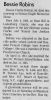 Bessie Clarke Robins-Obit