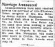 Marriage Announcement-The Bee dated July 6, 1936 for Elizabeth Baker to James Andrew Thompson