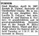 Joseph B Turner-Obit