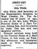 Otis R White-Obit