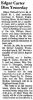 Obit. for Edgar Richard Carter from The Danville Register dated 1/5/1976 provided by Carter Powell