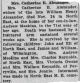 Obit. for Sarah's Mother Catherine Alexander from The Midland Journal dated Friday, December 7, 1917