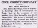 Obit. from the Cecil Whig