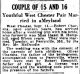 Marriage Announcement-Robert E. Charsha to Hazel Hemphill (Evening Public Ledger dated 9/14/1918)