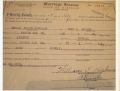 Marriage Record (Maryland State Archives)