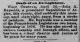 Mentions the death of John A. Reynolds from the Reading Times dated 4/27/1889 provided by Carter Powell