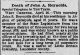 Obit. for John Andrew Reynolds from The Times dated 4/27/1889 provided by Carter Powell