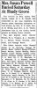 Obit. from The Bee for Mary Susan Neal Powell dated 7/8/1935