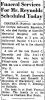 Obit. from the Danville Register dated 2/24/1970 provided by Carter Powell