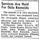 Funeral Announcement for Russell Dale Reynolds provided by Carter Powell from The Bee dated 7/21/1955