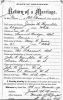 Marriage Record-James H. Reynolds to Mary R. Jones November 18, 1890, Mt. Pleasant, Delaware