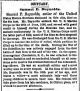 Obit. from the Brooklyn Daily Eagle dated 1/10/1882 provided by Carter Powell