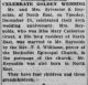 Celebrates Golden Wedding
Midland Journal, Rising Sun, Maryland
January 3, 1936