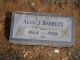 Headstone-Alva Barrett (West Nottingham Friends Cemetery)