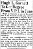 Hugh L Garnett-Graduates from VPI