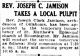 Rev Joseph C Jamison-Assigned to Bloomington, Illinois